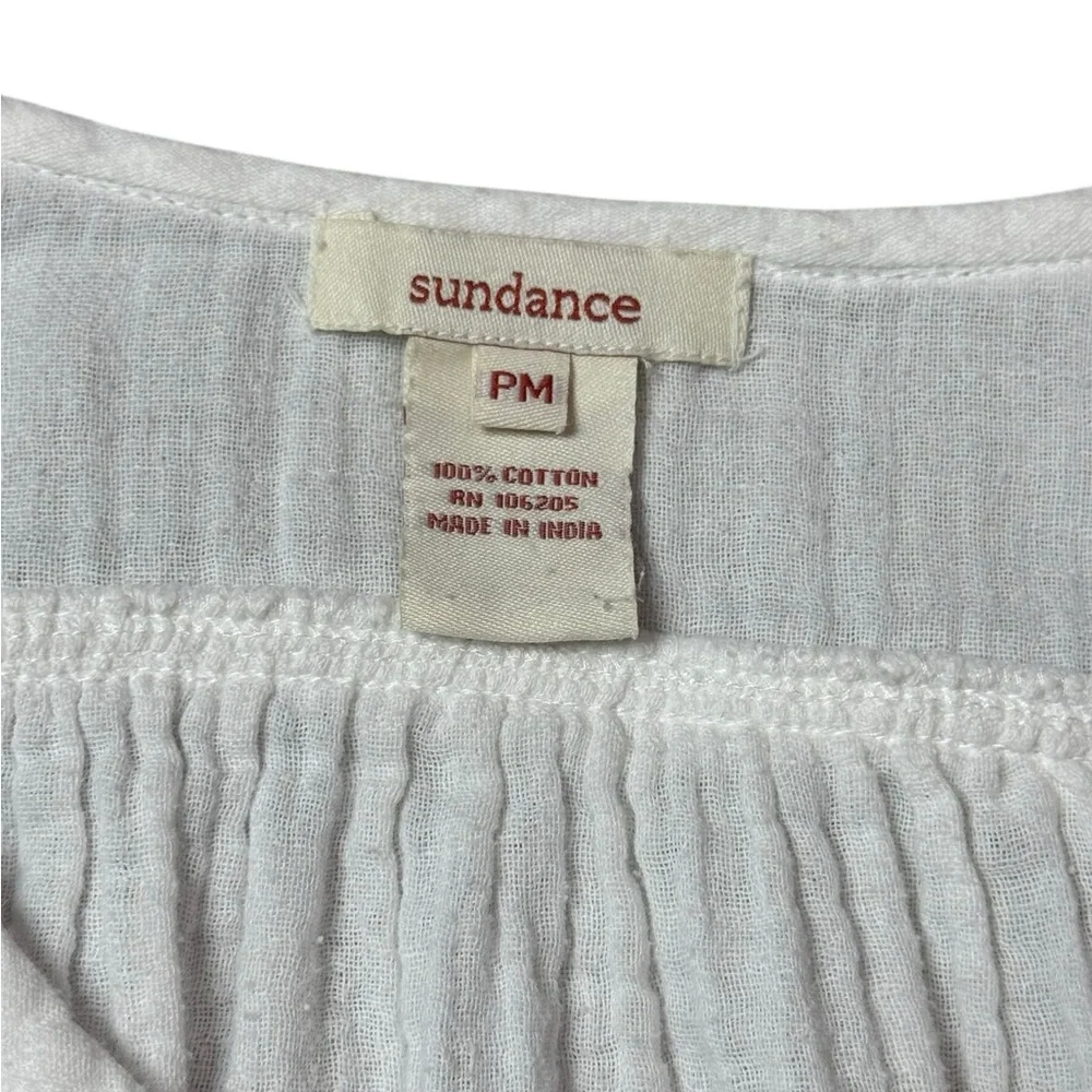 Sundance Cotton Gauze Boho Peasant Top size PM - Picture 5 of 7